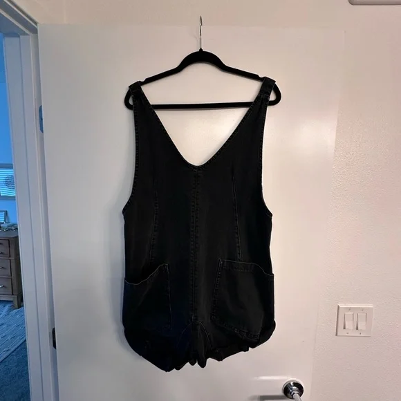 Free People Black Denim Women's Overalls - Picture 5 of 5